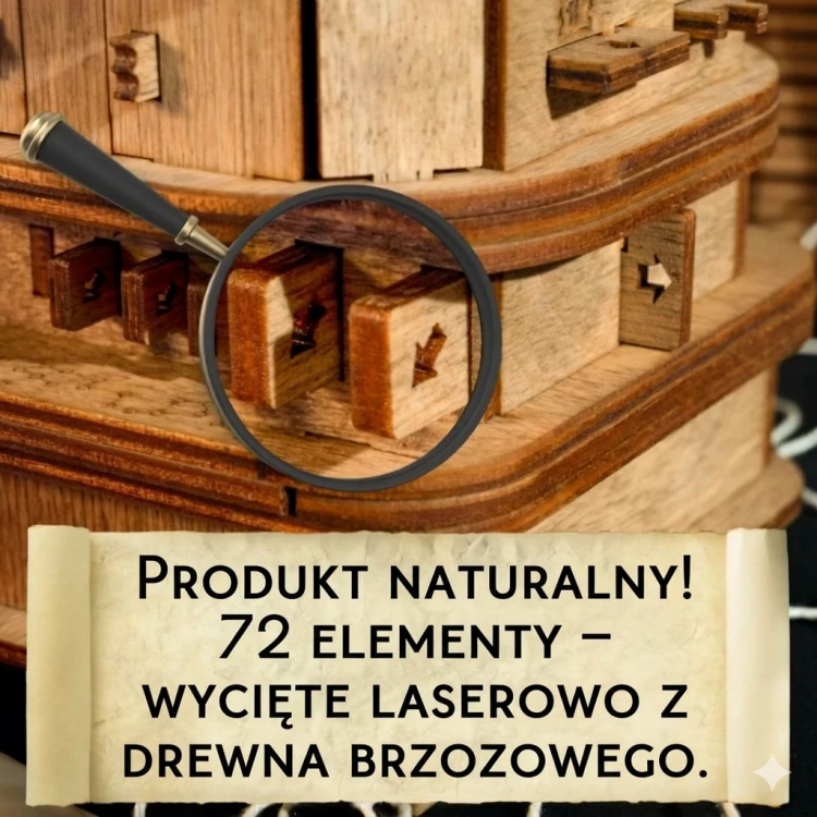 Davy Jones Locker Cluebox – zbliżenie na precyzyjne detale grawerowane