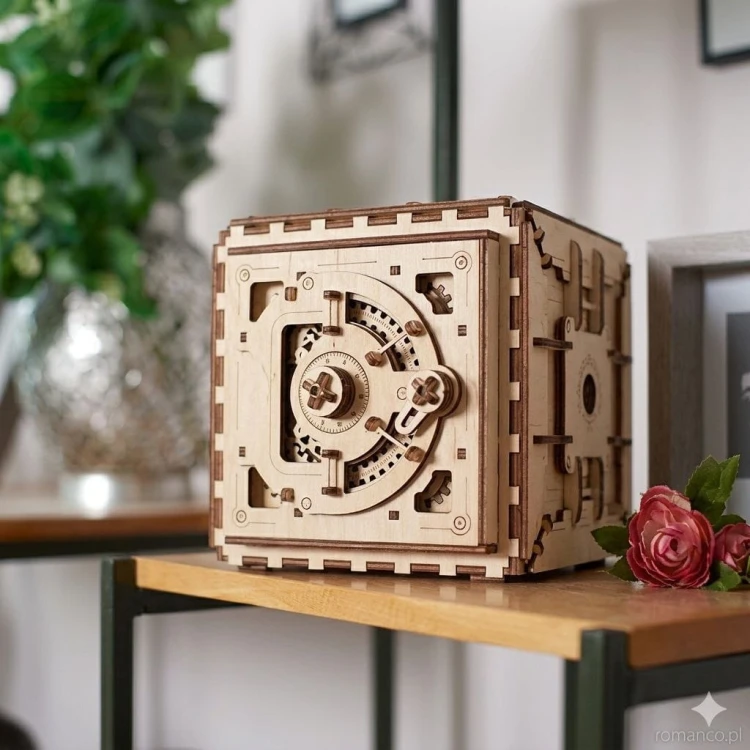 Puzzle 3D z drewna sejf do składania bez kleju