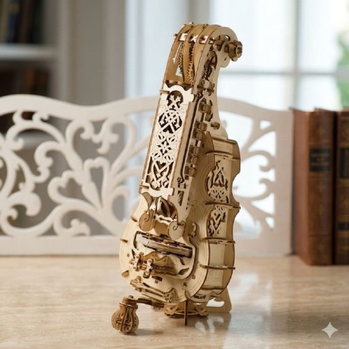 Drewniany model mechaniczny Ugears Lira Korbowa