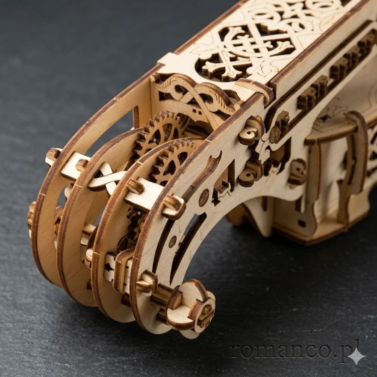 Puzzle 3D grająca Lira Korbowa Hurdy-Gurdy