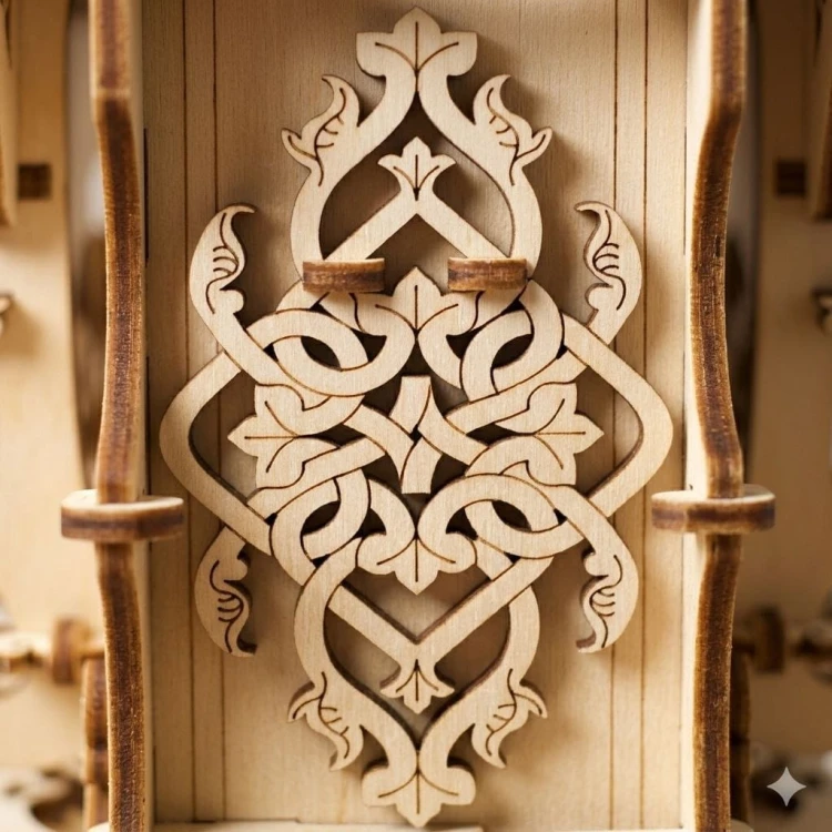 Puzzle 3D grająca Lira Korbowa Hurdy-Gurdy