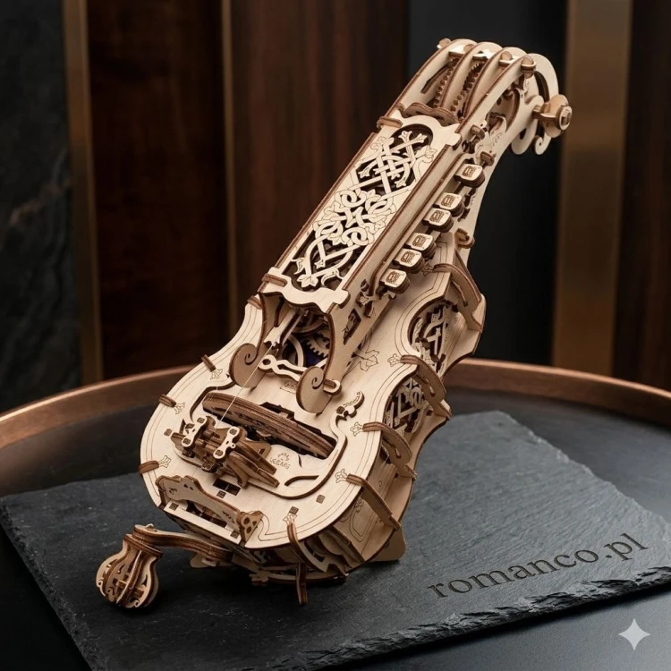 Puzzle 3D grająca Lira Korbowa Hurdy-Gurdy