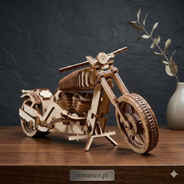 Prezent dla motocyklisty drewniany motor Ugears