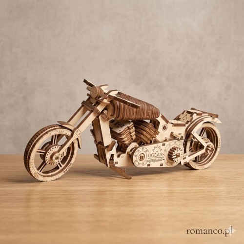 Drewniany model mechaniczny Ugears Motocykl