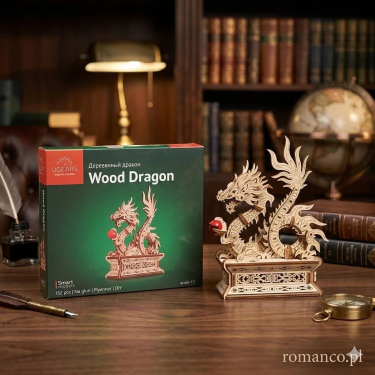 Prezent dla fana fantasy drewniany smok Ugears