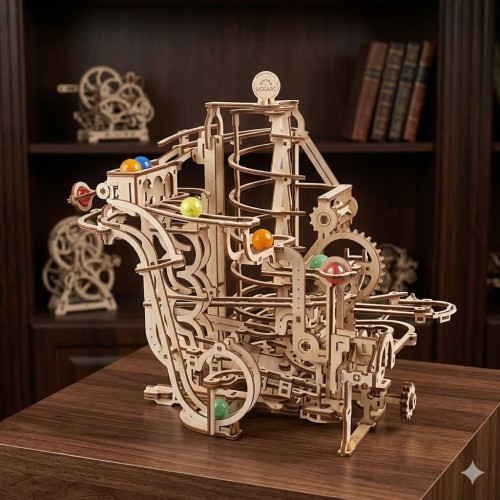 Drewniany tor kulkowy Ugears model mechaniczny
