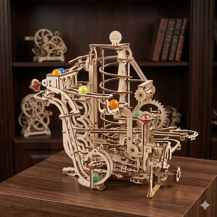 Drewniany tor kulkowy Ugears model mechaniczny