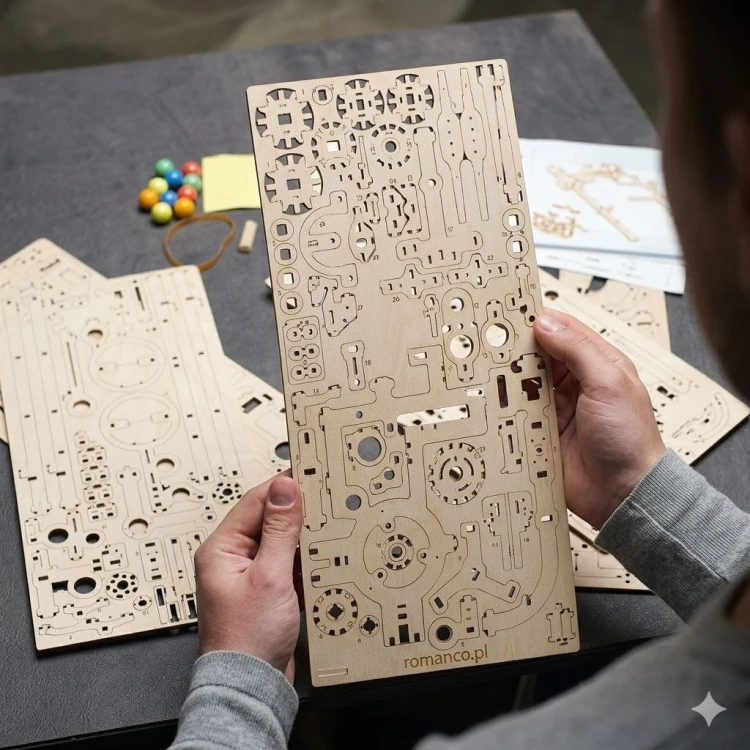 Mechaniczna układanka 3D tor kulkowy Ugears