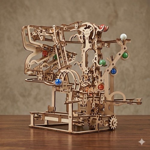 Drewniany tor kulkowy Ugears model mechaniczny