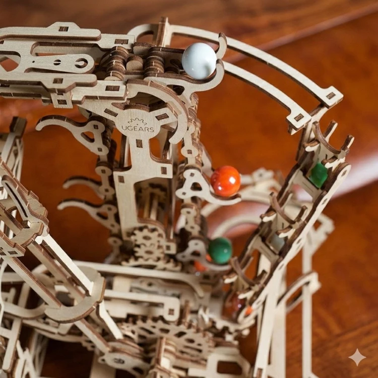 Puzzle 3D z drewna labirynt na kulki