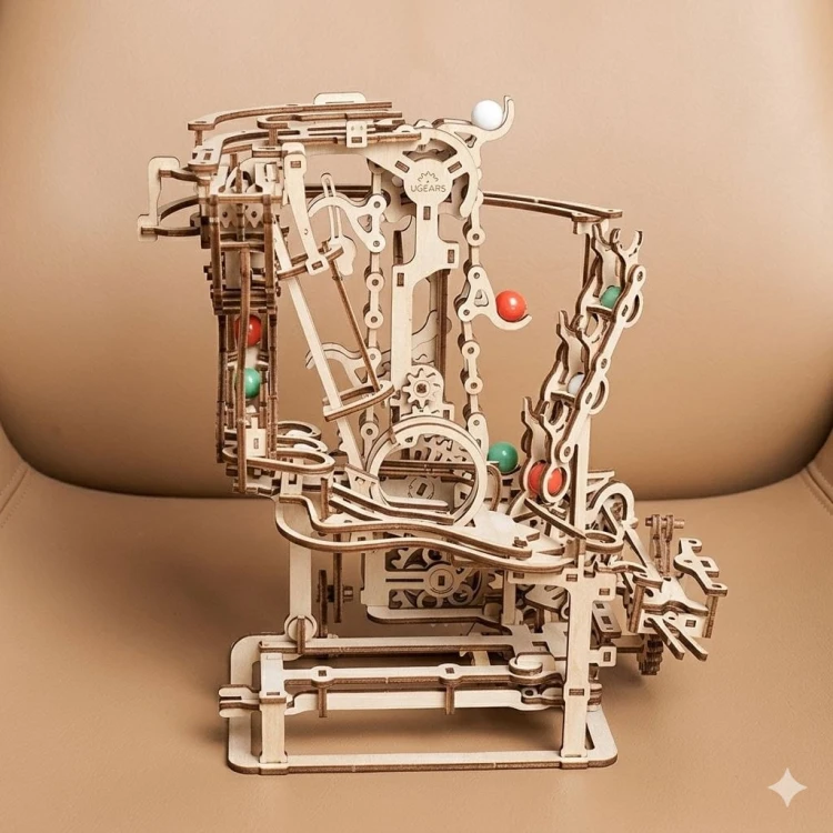 Puzzle 3D z drewna labirynt na kulki