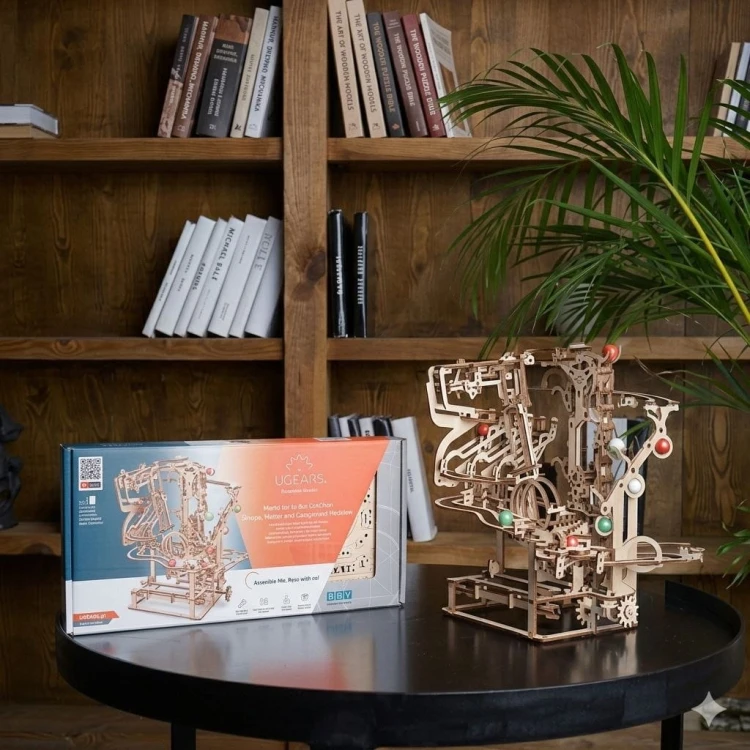 Mechaniczna układanka 3D tor kulkowy Ugears