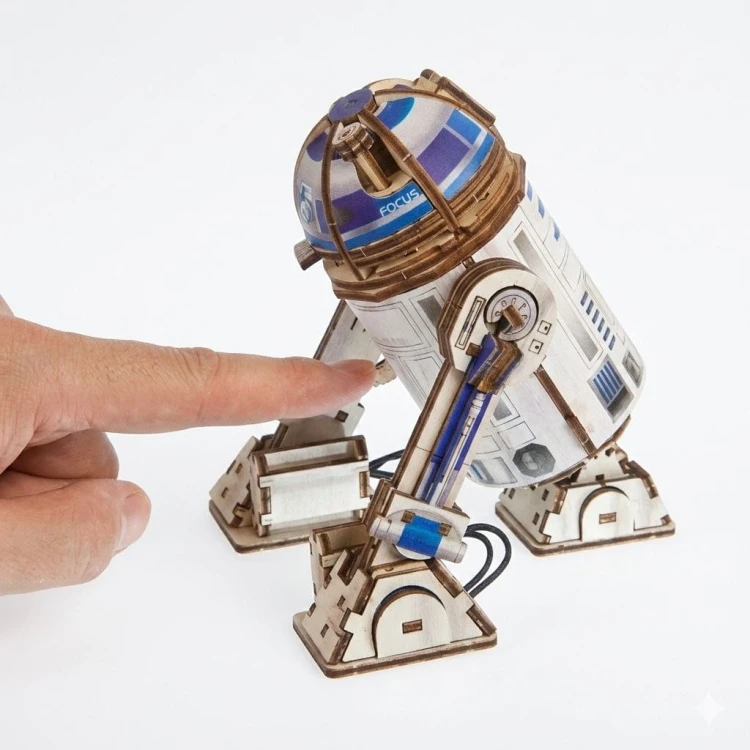 Puzzle 3D z drewna droid R2-D2 Gwiezdne Wojny