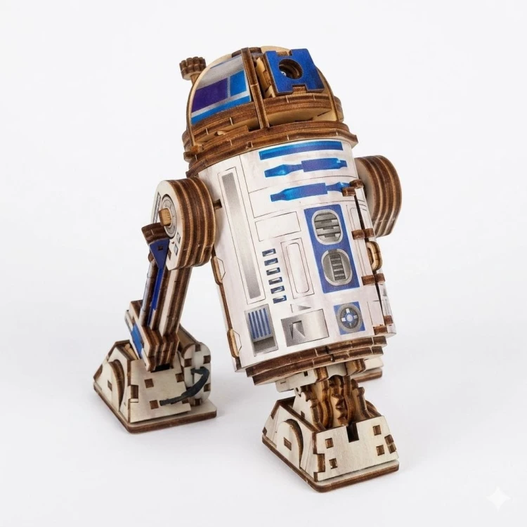 Drewniany model mechaniczny Ugears R2-D2 Star Wars