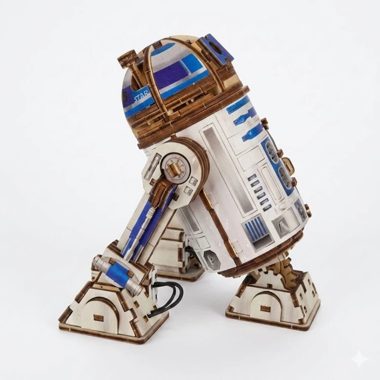 Drewniany model mechaniczny Ugears R2-D2 Star Wars
