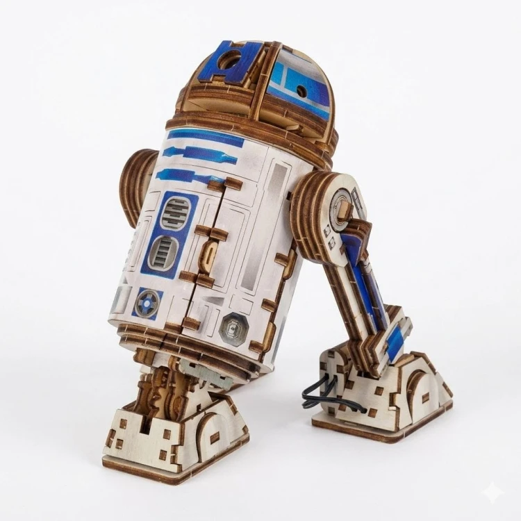 Drewniany model mechaniczny Ugears R2-D2 Star Wars