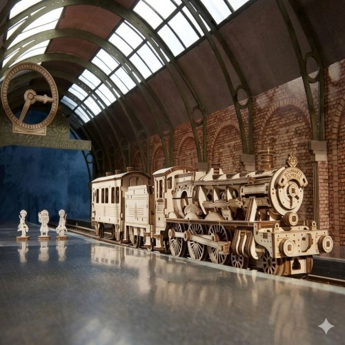 Drewniany model Ugears Ekspres do Hogwartu Harry Potter