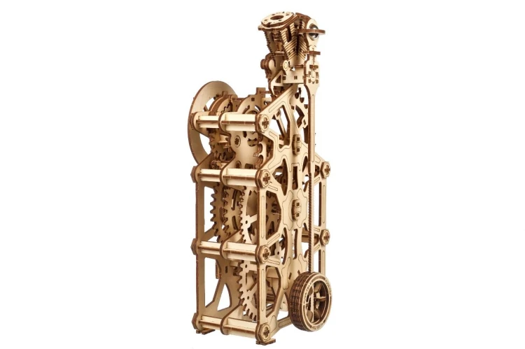 Zegar Mechaniczny Ugears drewniane puzzle 3D model do składania na prezent