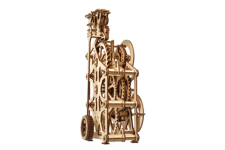 Zegar Mechaniczny Ugears drewniane puzzle 3D model do składania na prezent