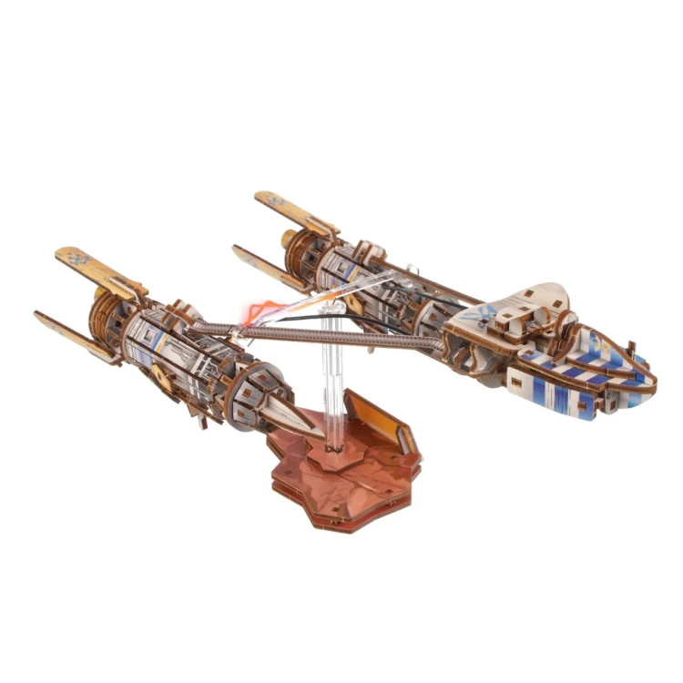 Ścigacz Anakina Podracer Star Wars na podstawce balansującej - drewniane puzzle 3D
