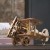 Złożony drewniany model samolotu Mini Biplane Ugears w stylu retro